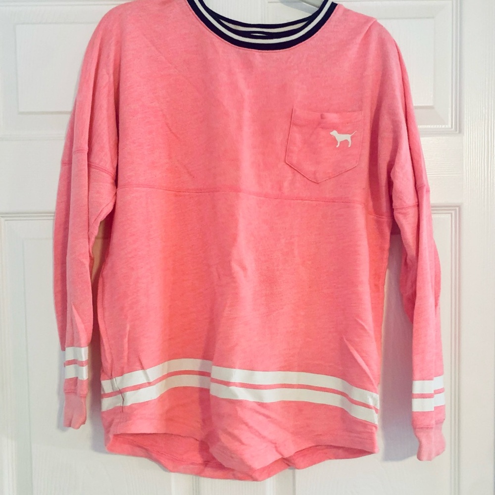 PINK Varsity Crew Pullover